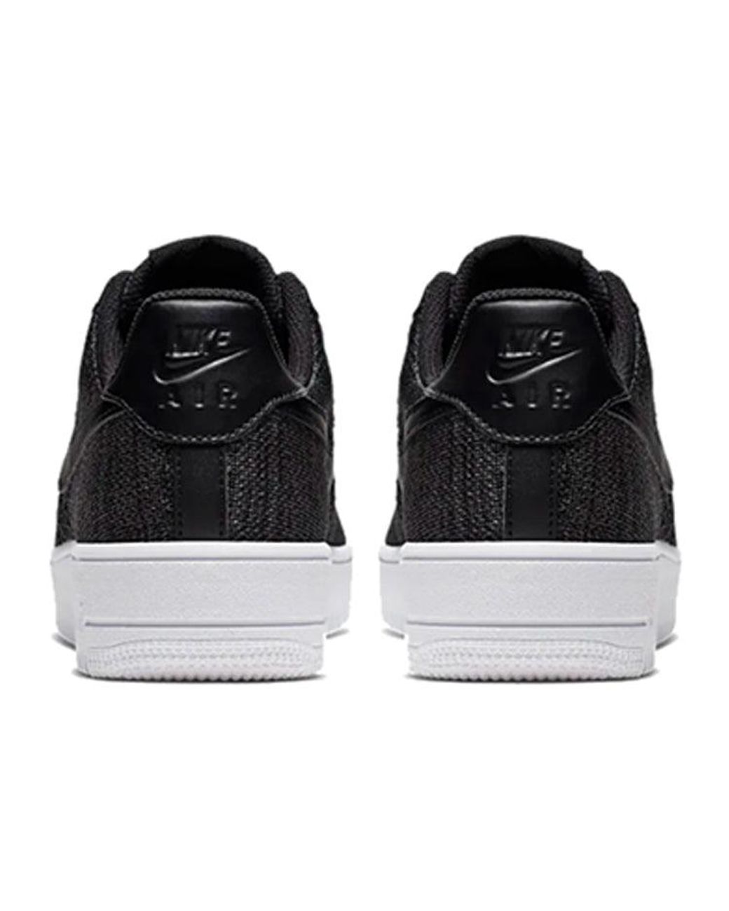 nike air force flyknit low black