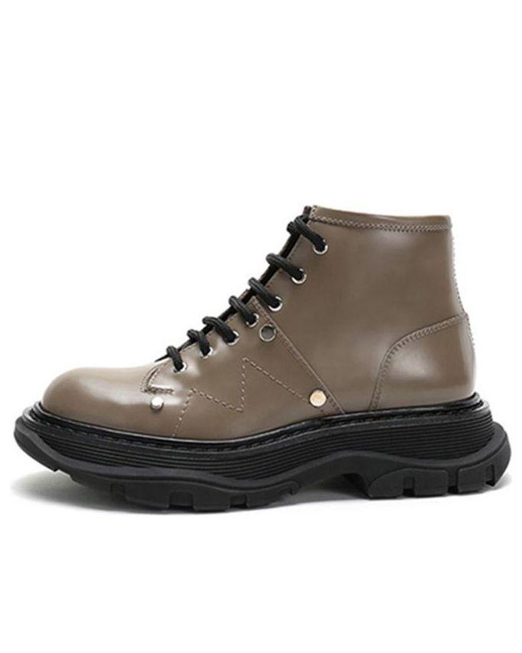 McQueen Brown (Wmns) Lace Up Ankle Boots 'Khaki'
