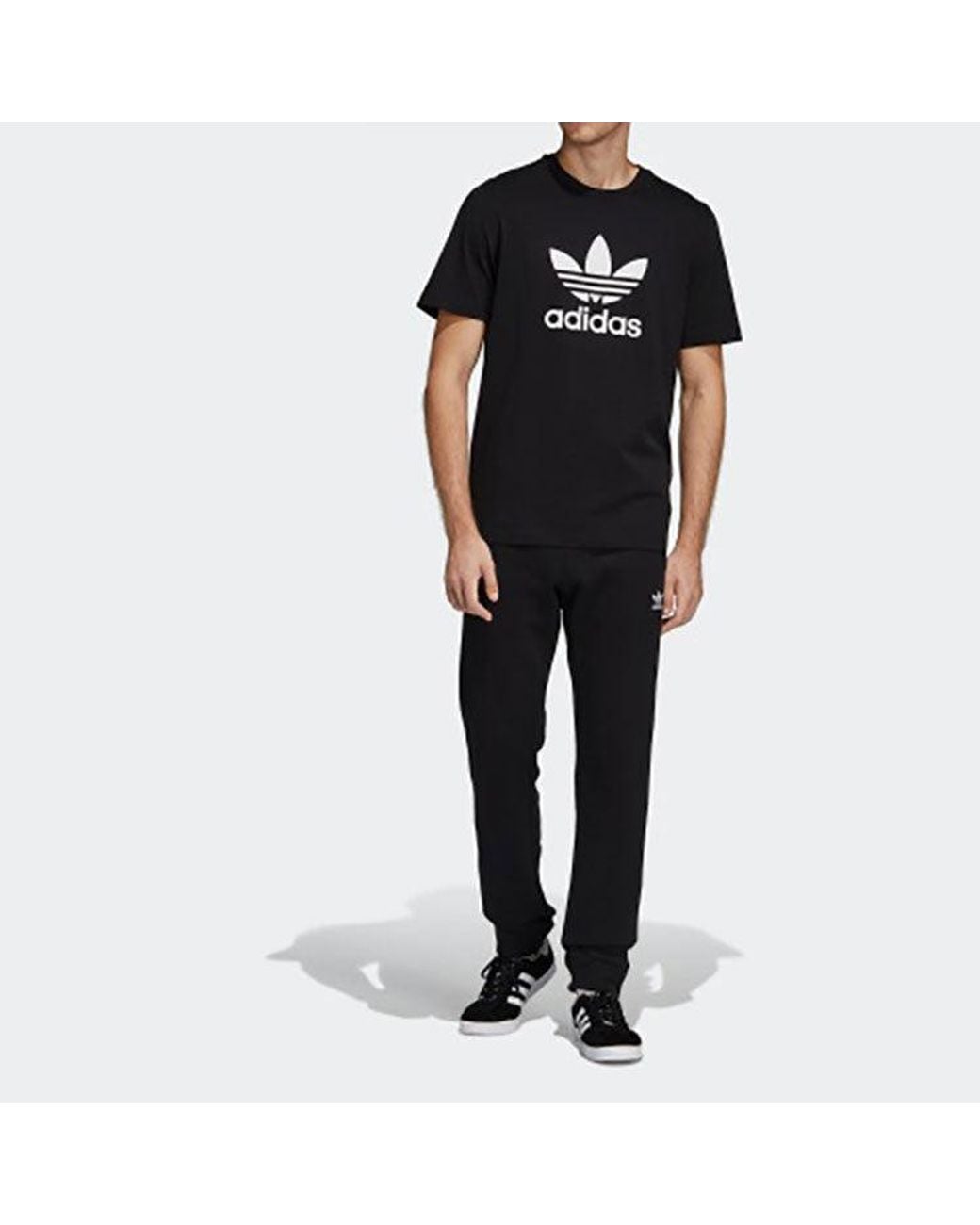 Adidas Black Originals Trefoil Pants For for men
