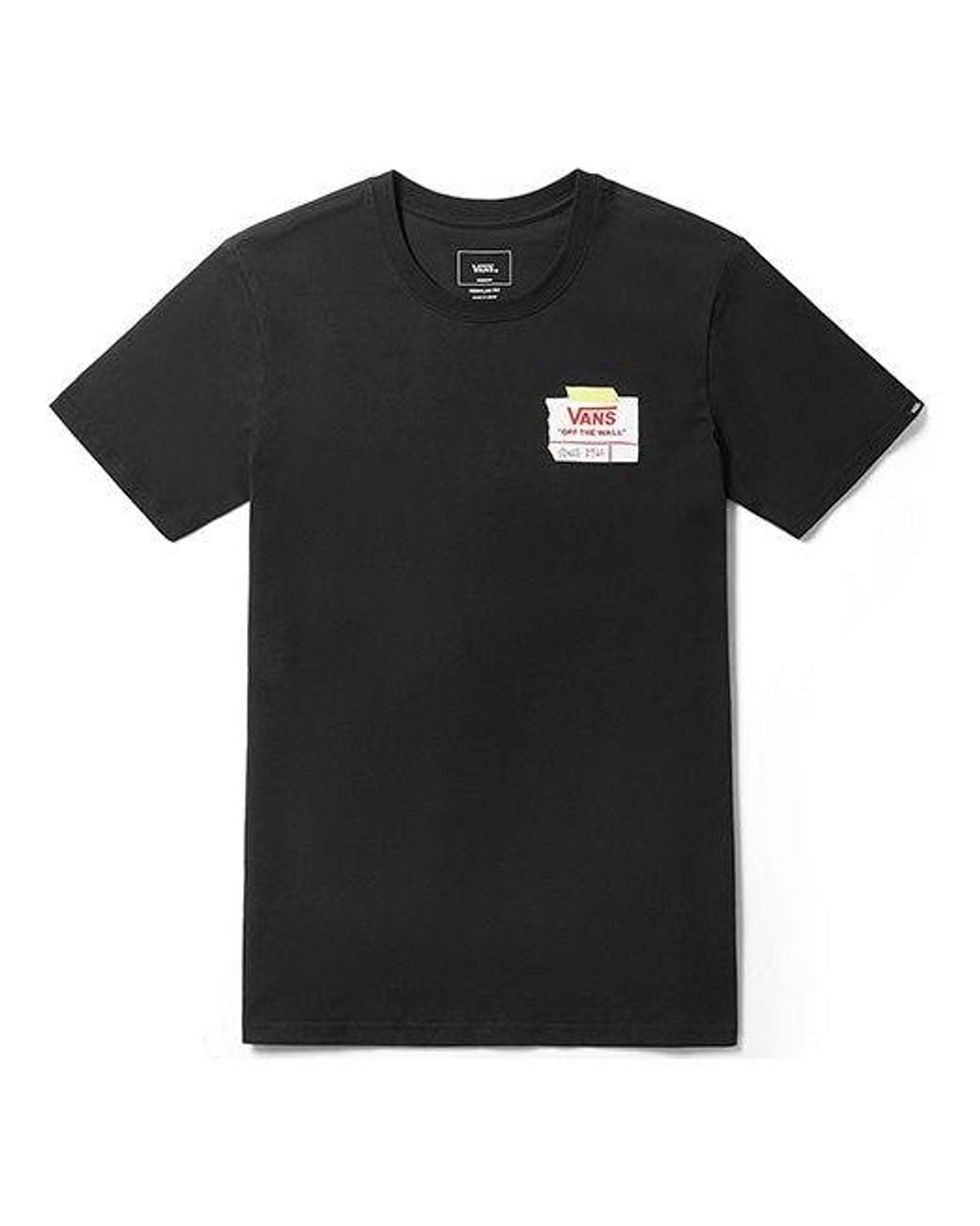 Vans Black Ap Diy Drop Short Sleeve Round Neck Couple Style for men