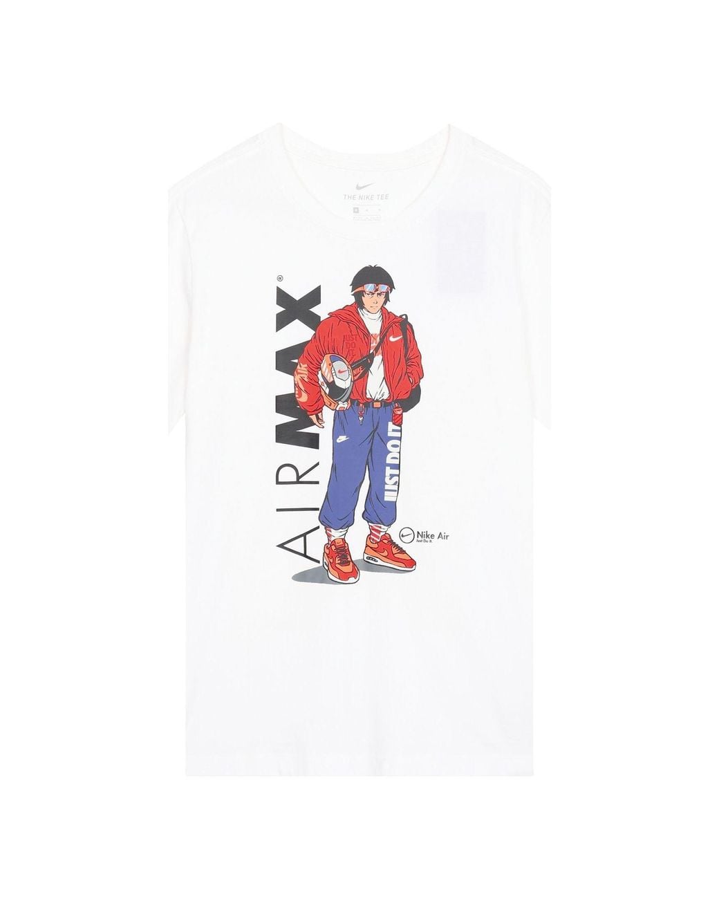 Nike Red Sportswear Pattern Printing Sports Round Neck Short Sleeve for men