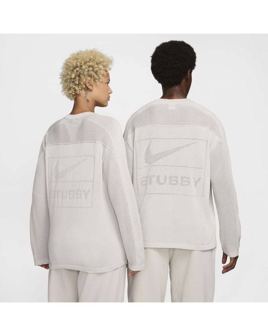 Nike White X Stussy Long-Sleeve Knit Jersey Hf3898-072 for men