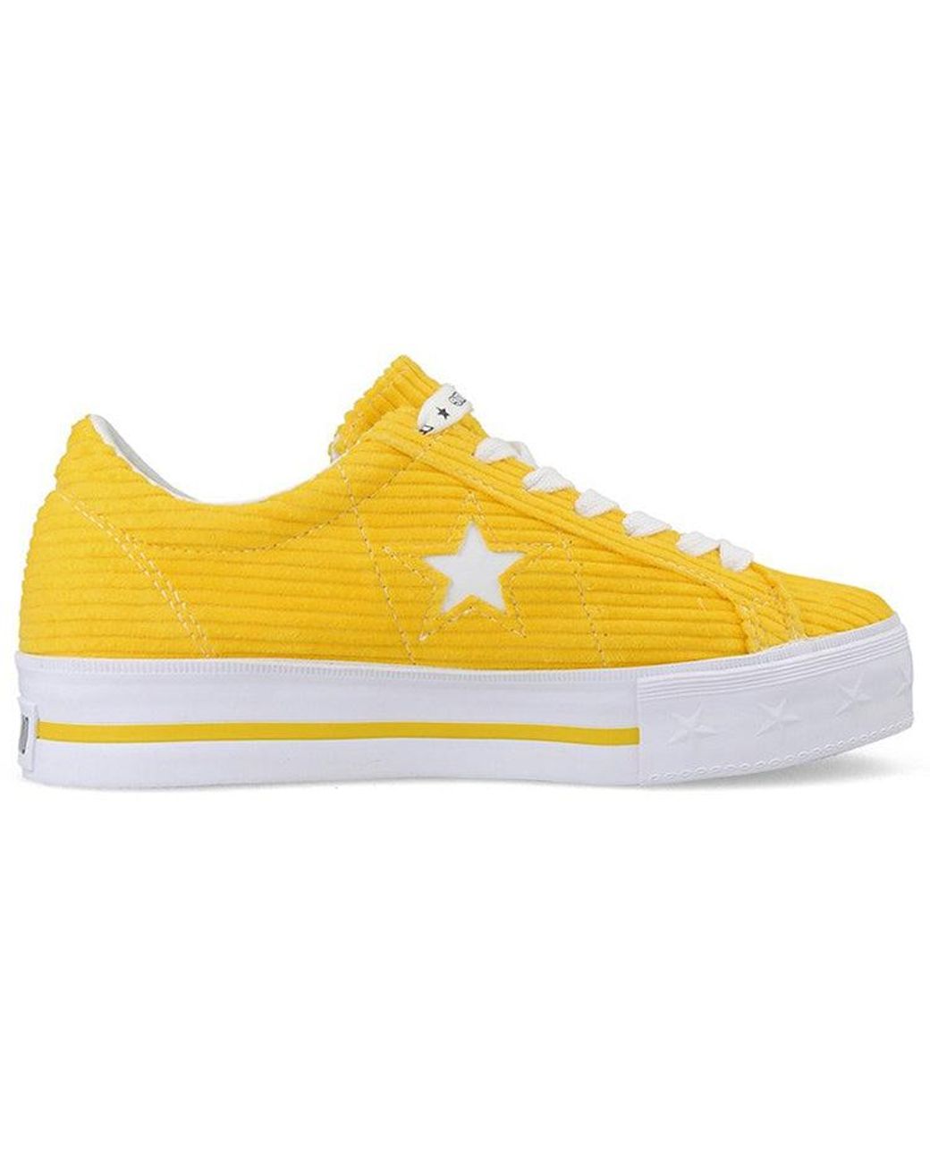 Converse Yellow (Wmns) Mademe X One Star Platform Suede Ox 'Vibrant'