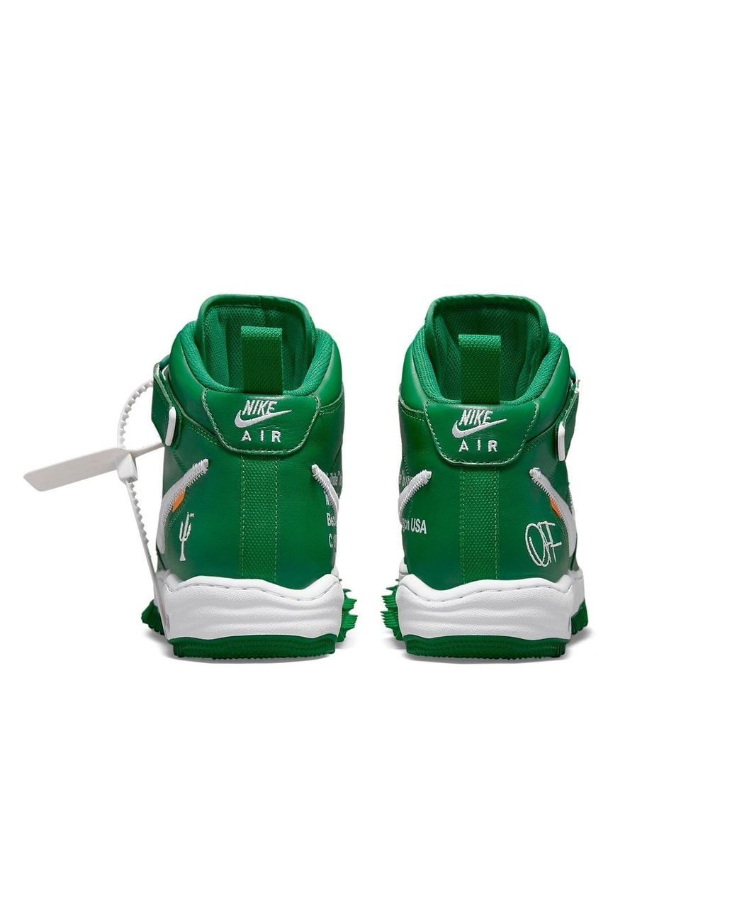 Nike Green X Off- Air Force 1 Mid Sp Leather 'Pine' for men