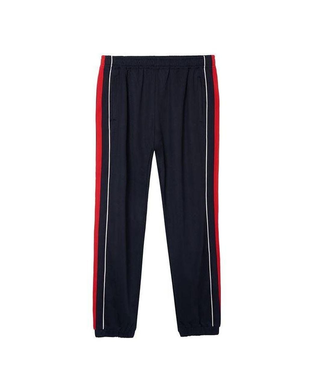 Gucci Blue Web Stripe Sweatpants for men
