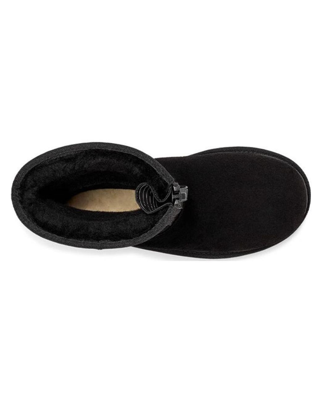 Ugg Black (Wmns) Classic Short Zipper Tape Logo Boot