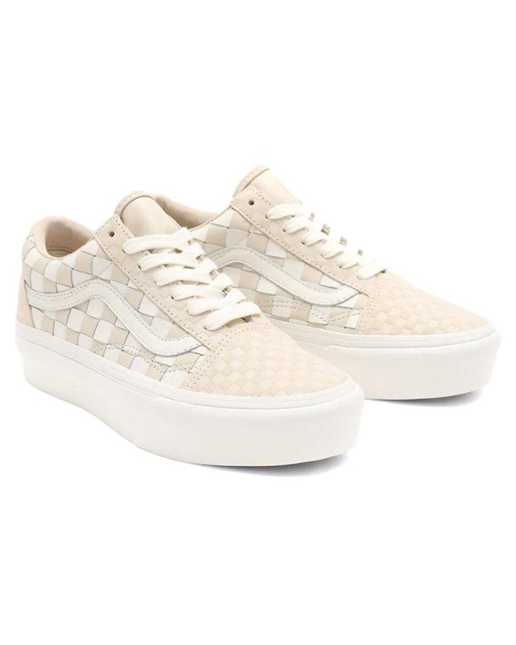Vans White Old Skool Platform 'Woven for men