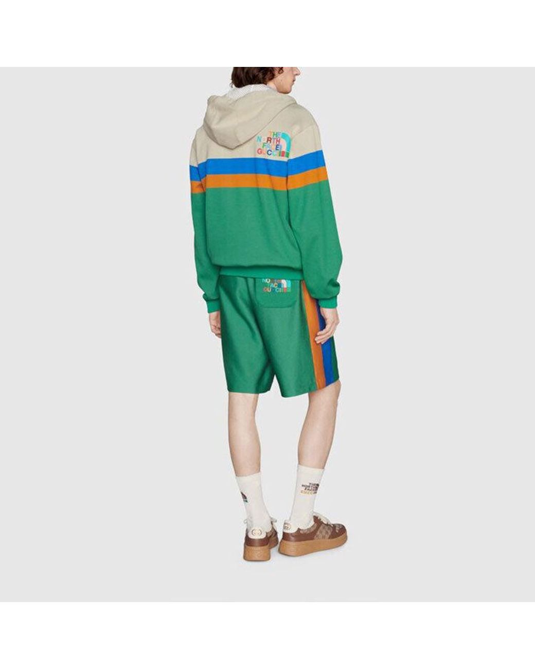 Gucci Green X The North Face Nylon Shorts for men