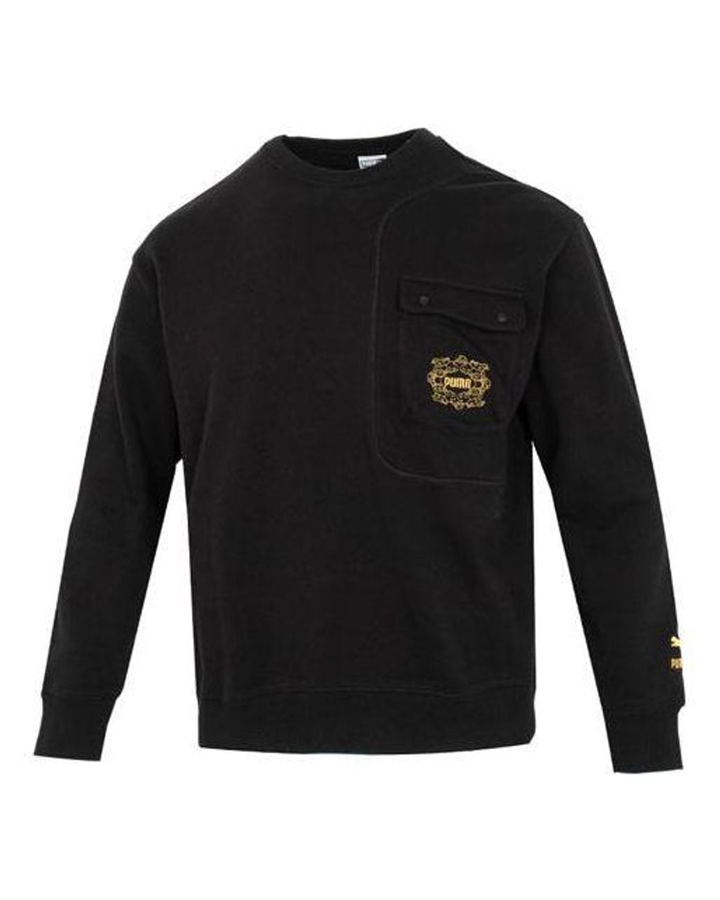 PUMA Black Das Cc Graphic Crew Sweater for men