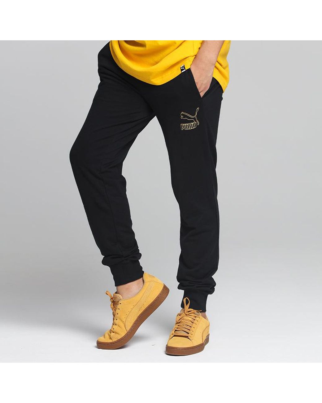 PUMA Black Essentials Metallic Pants for men
