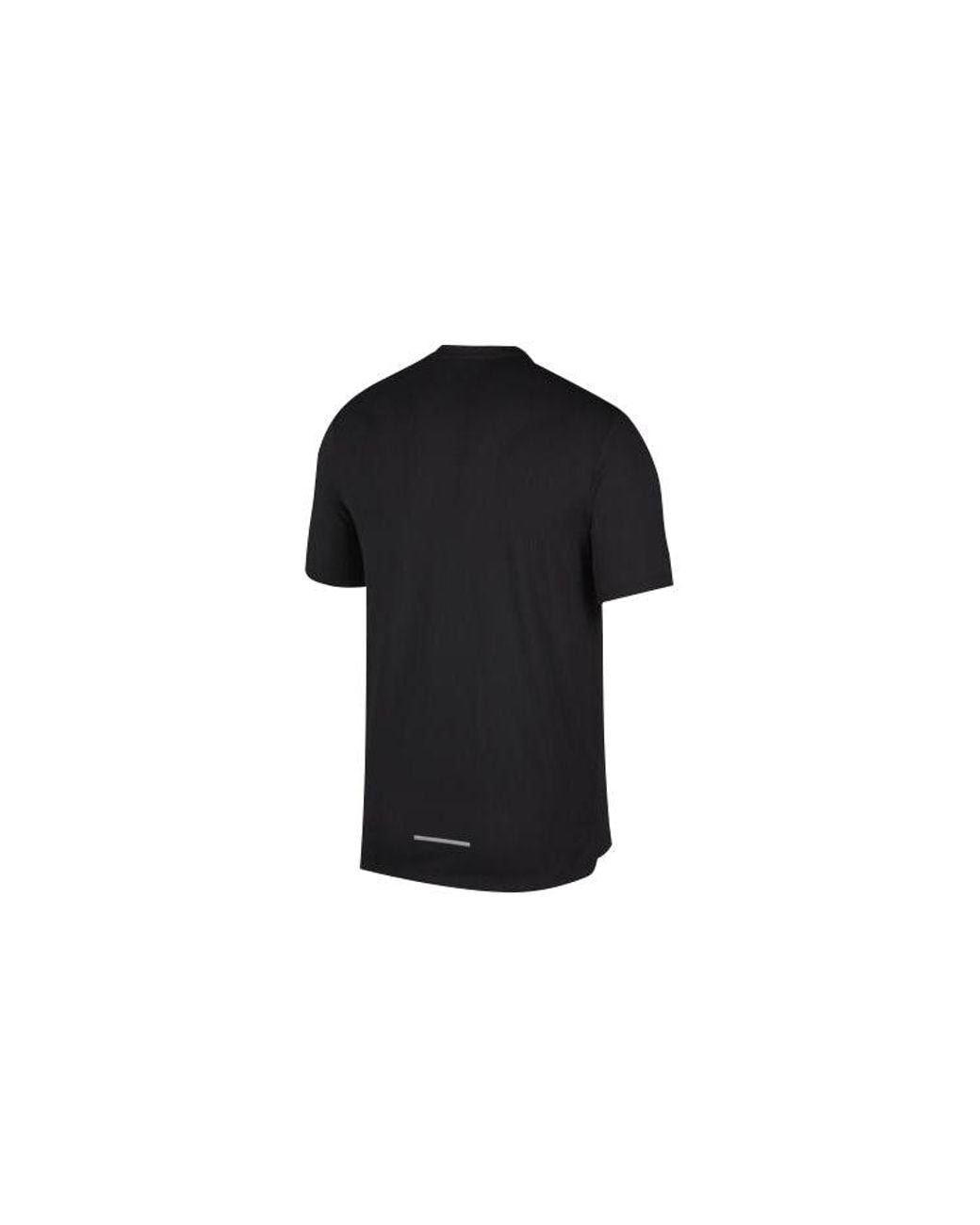 Nike Black Dri-Fit Miler Future Fast Mesh Quick Dry Reflective Element Short Sleeve for men