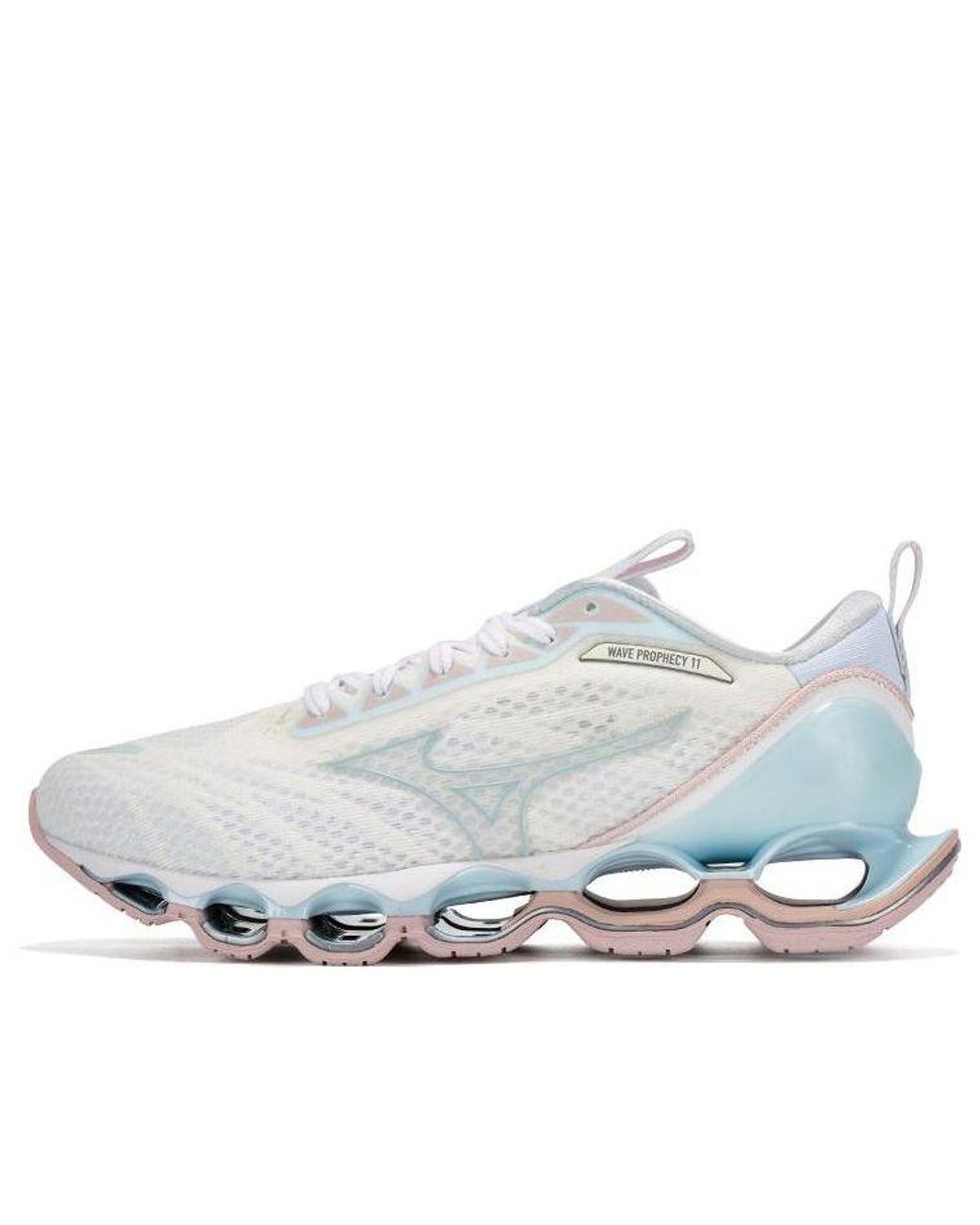 Mizuno White Prophecy 11 Shock Absorption Breathable Blue Pink