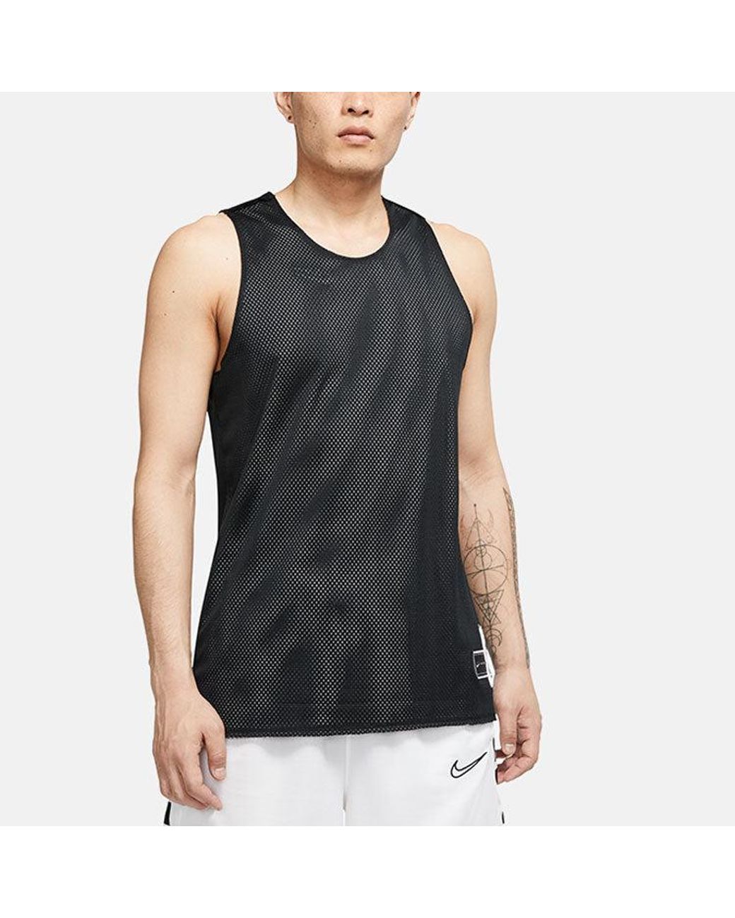 Nike Gray Dri-Fit Sleeveless Basketball Top for men