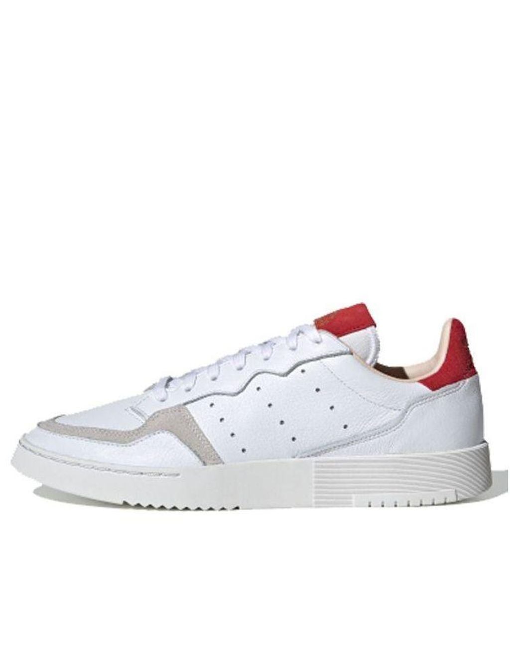 Adidas White Supercourt Scarlet' for men
