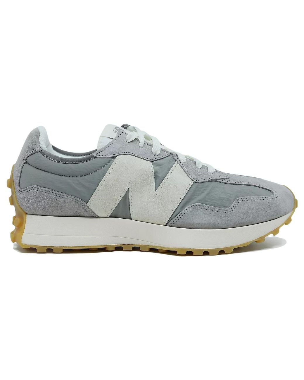 New Balance White 327 'Overcast Rain Cloud' for men