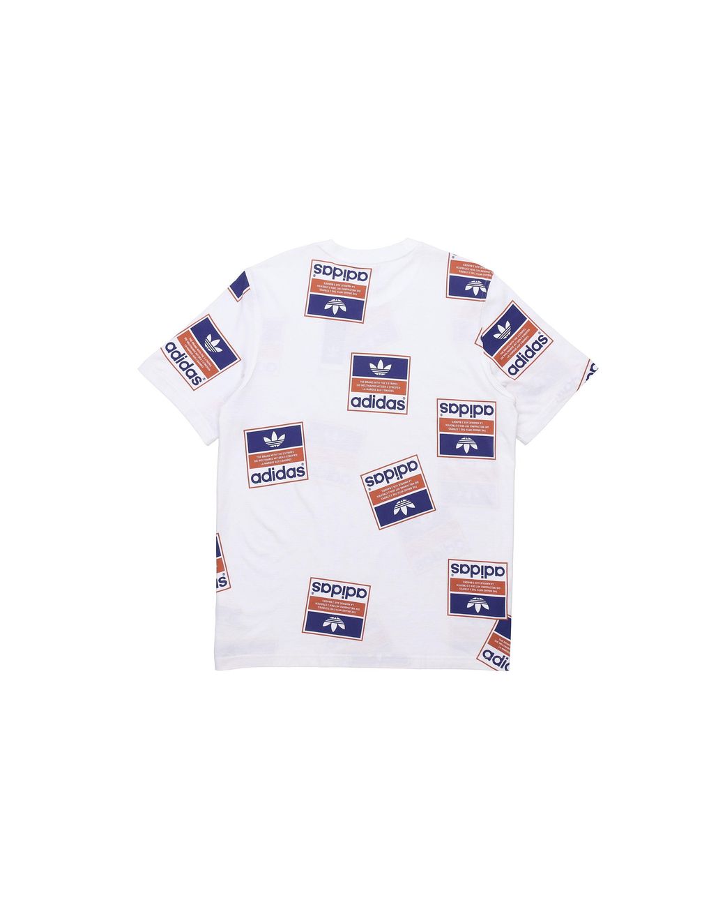 Adidas White Originals Stckerbomb Tee Round Neck Short Sleeve for men