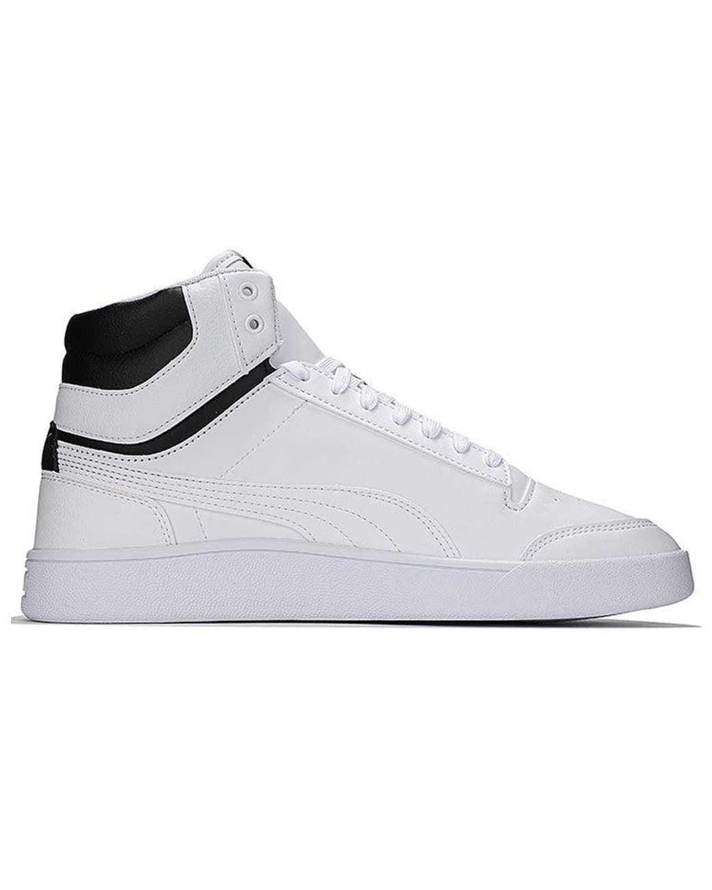 PUMA White Shuffle Mid for men