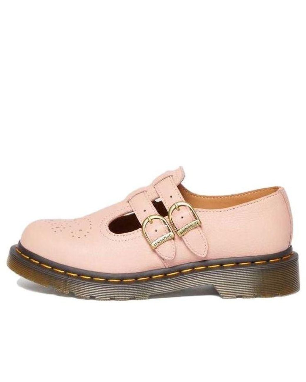 Dr. Martens Pink (Wmns) 8065 Virginia Leather Mary Jane 'Peach'