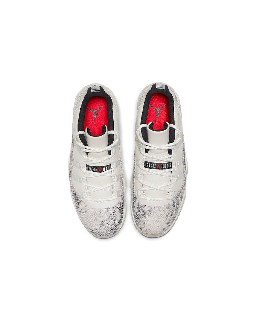Nike White 11 Retro Low 'Light Bone Snakeskin' for men