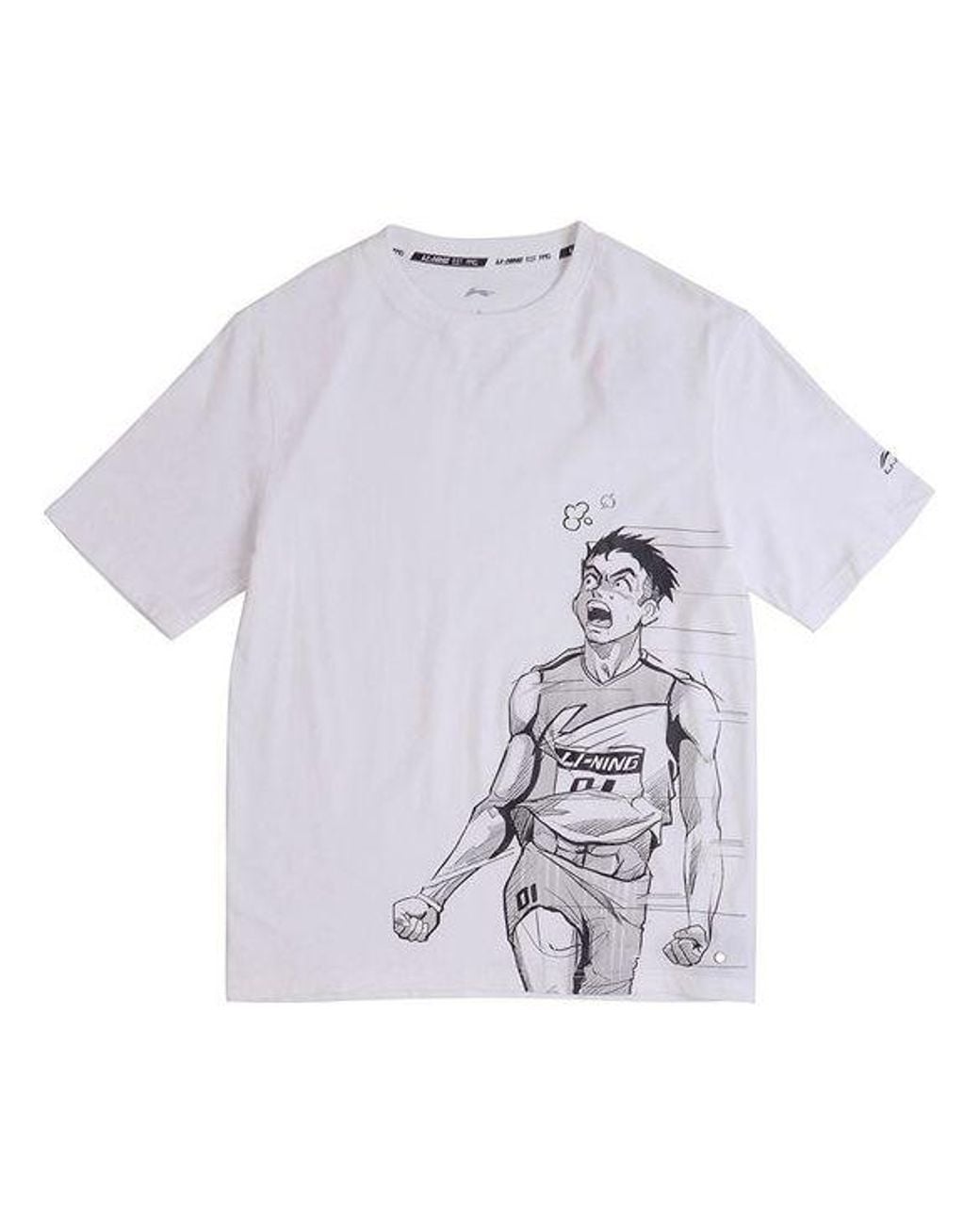 Li-ning Purple Comic Graphic T-Shirt for men
