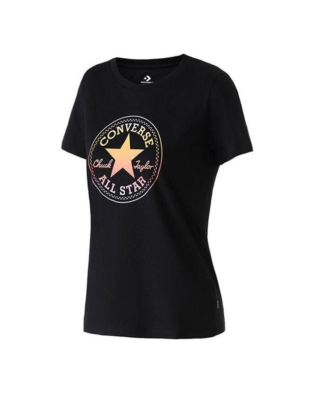 Converse Black (Wmns) Printing Sports Short Sleeve