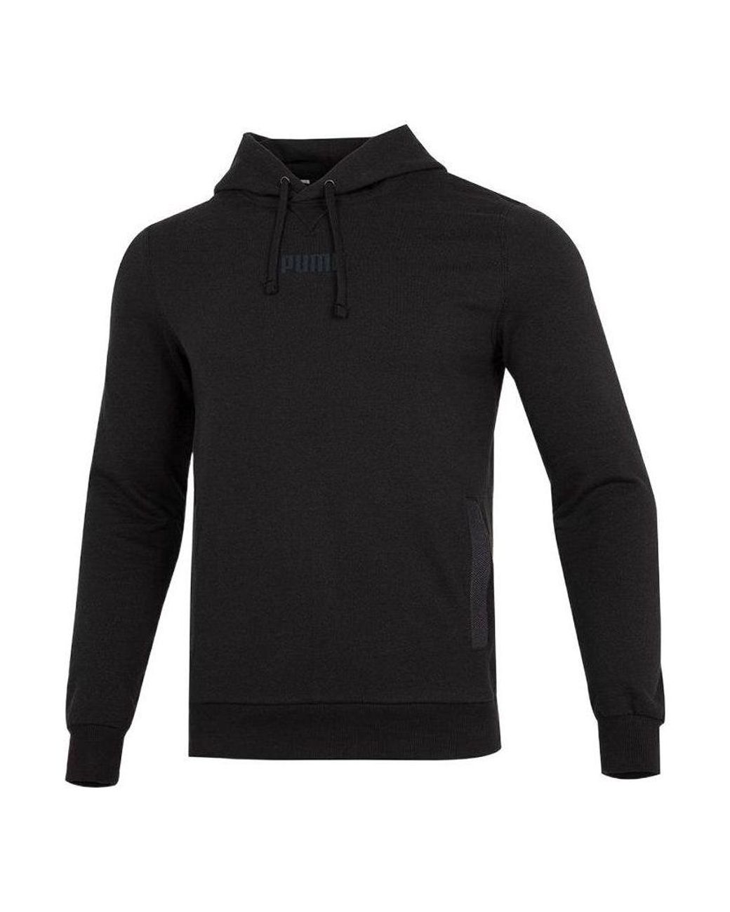 PUMA Black Modern Basics Tr Hooded Long Sleeves Solid for men