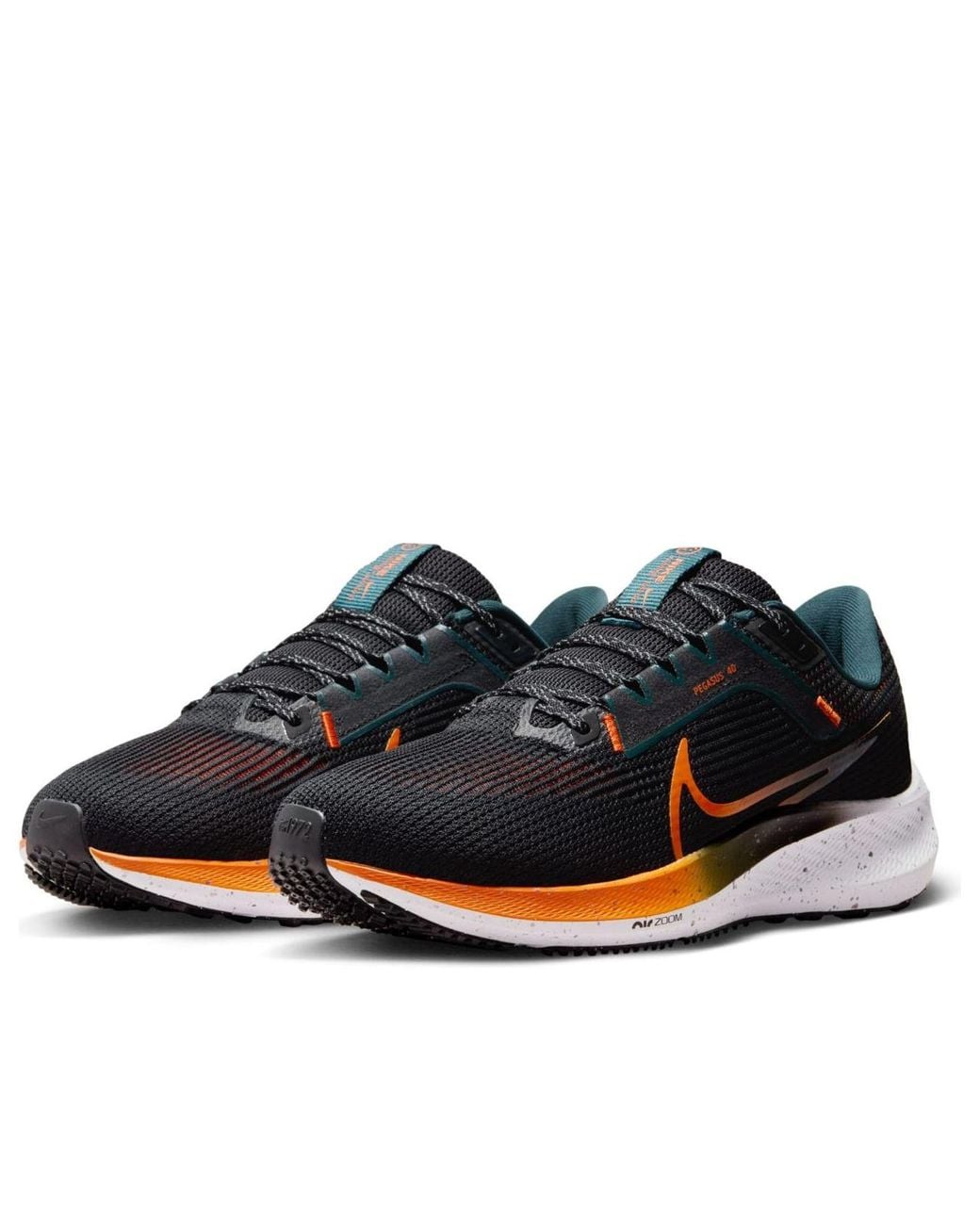 Nike Black Pegasus 40 Road Running Shoes for men