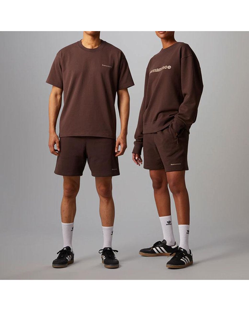 Adidas Originals X Pharrell Williams Crossover Casual Breathable Solid Color Sports Shorts Brown for men