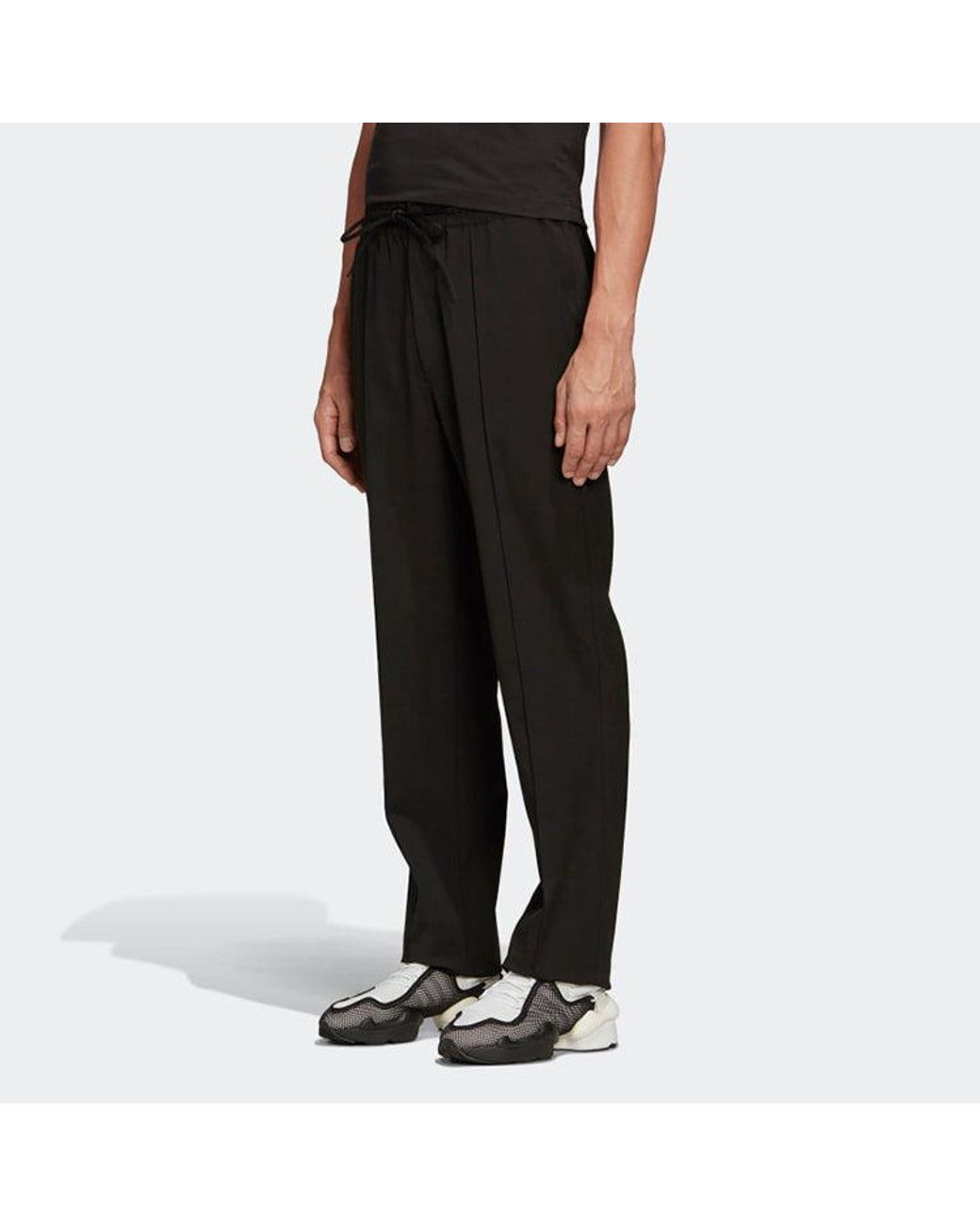 Adidas Black Y-3 Classic Refined Wool Stretch Slim Pants for men