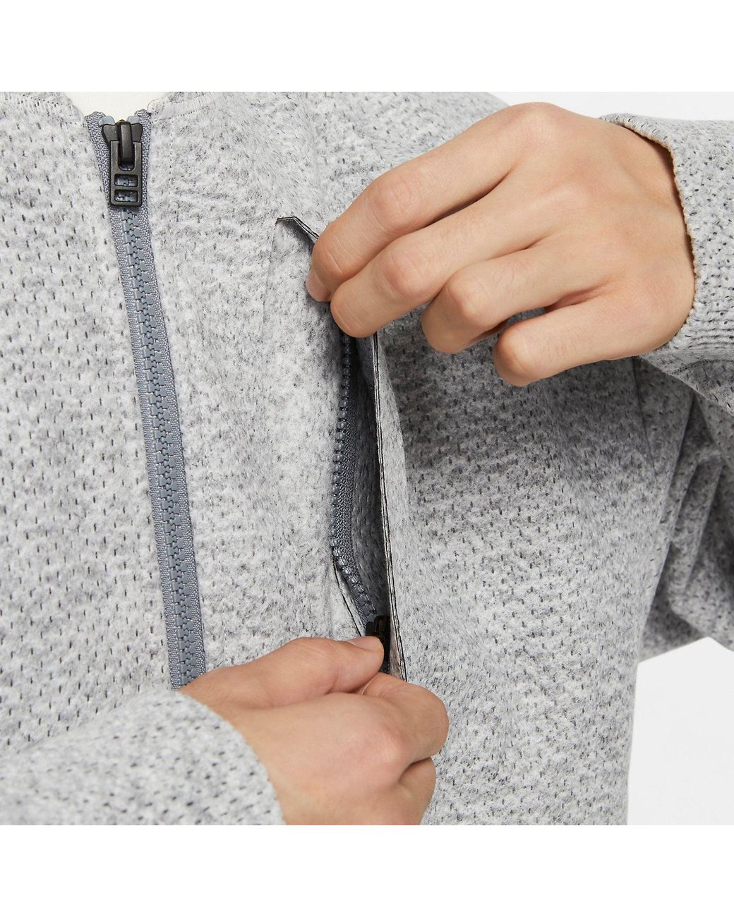 Nike Gray Therma-Fit Tech Pack Forward Bomber Jacket for men