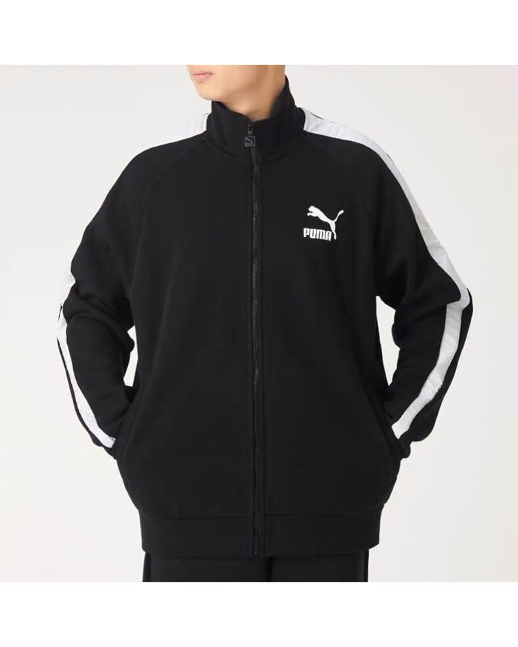 PUMA Black Iconic T7 Track Jacket for men