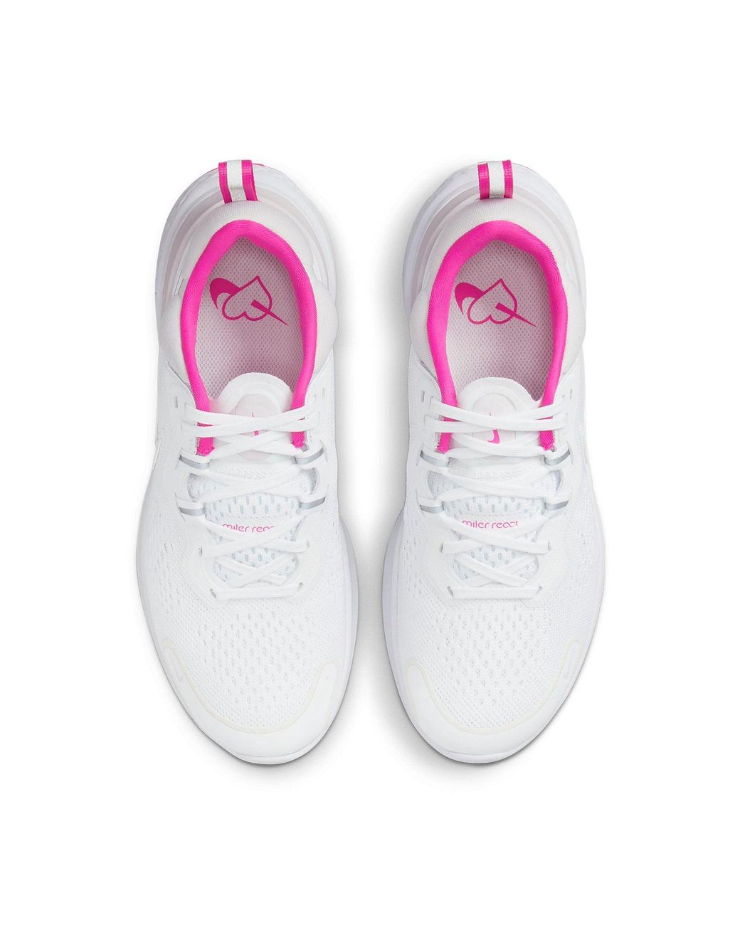 Nike White (Wmns) React Miler 2 Marathon/Sneakers