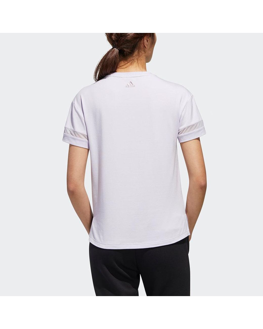 Adidas Purple (Wmns) Style Gfx T Bos Logo Printing Sports Short Sleeve T-Shirt