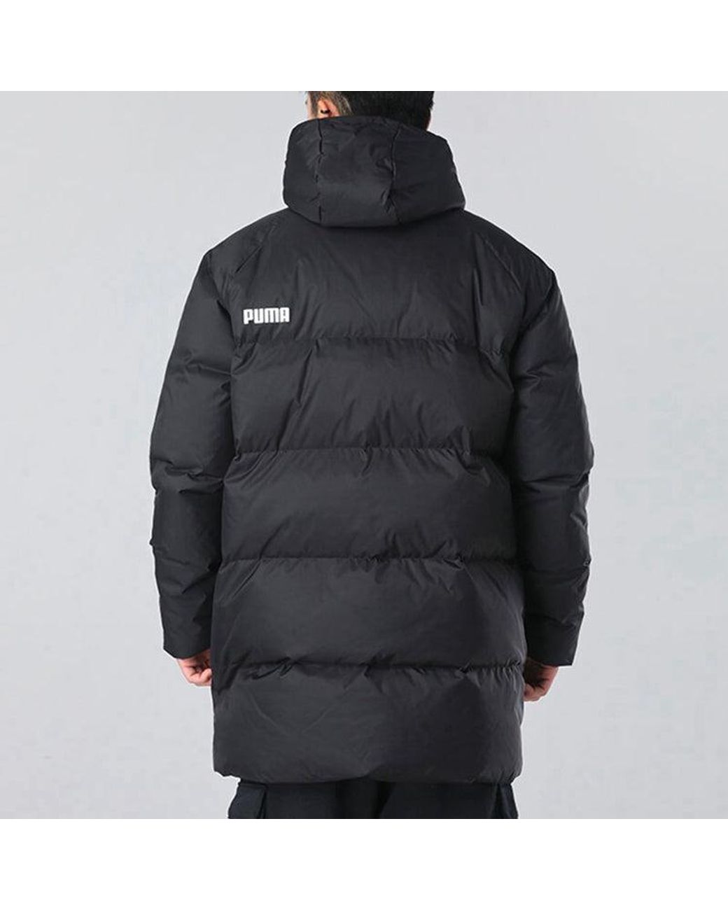 PUMA Black Solid Down Jacket for men