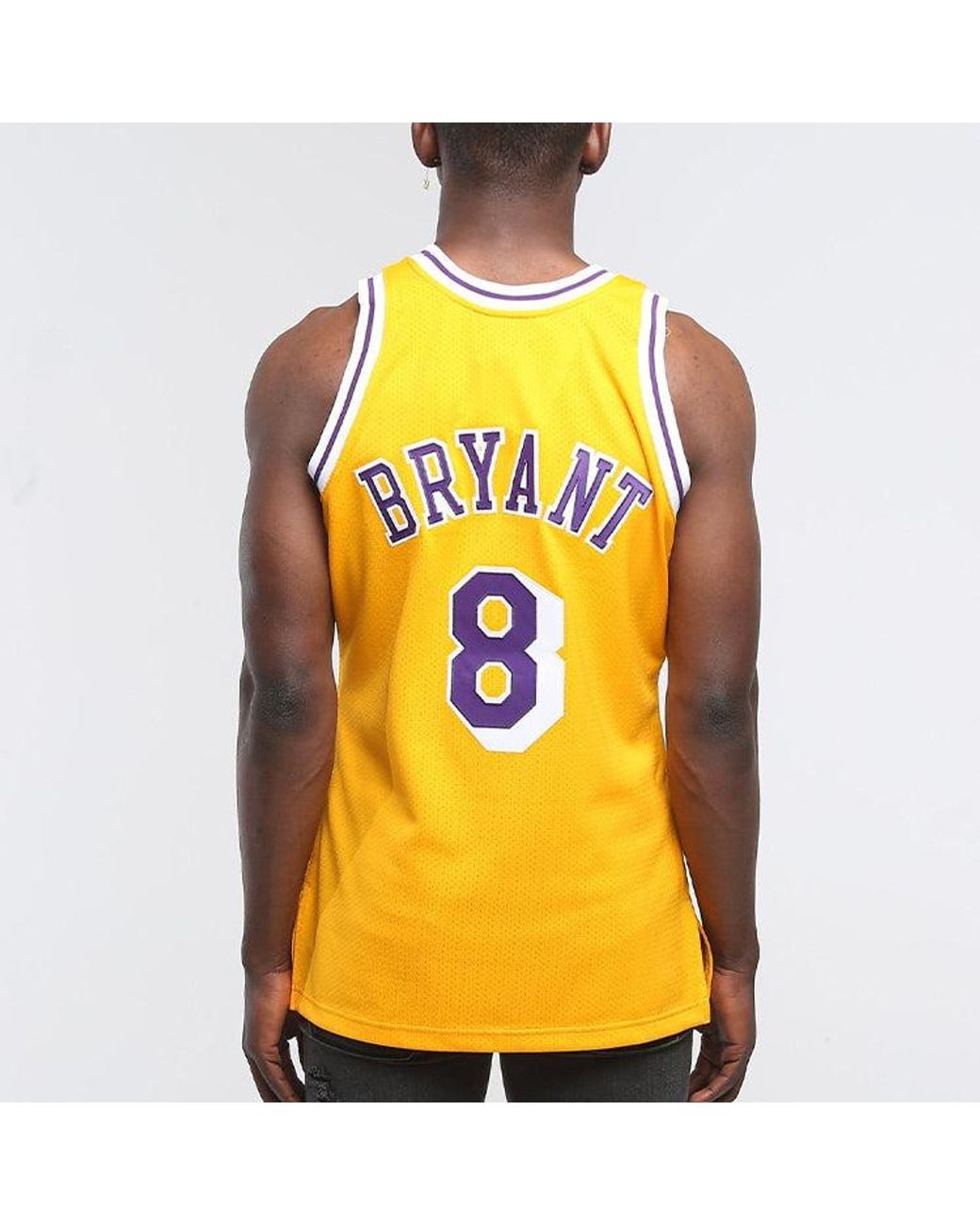 Mitchell & Ness Yellow Nba Kobe Bryant Los Angeles Lakers 1996/97 Authentic Jersey #8 for men