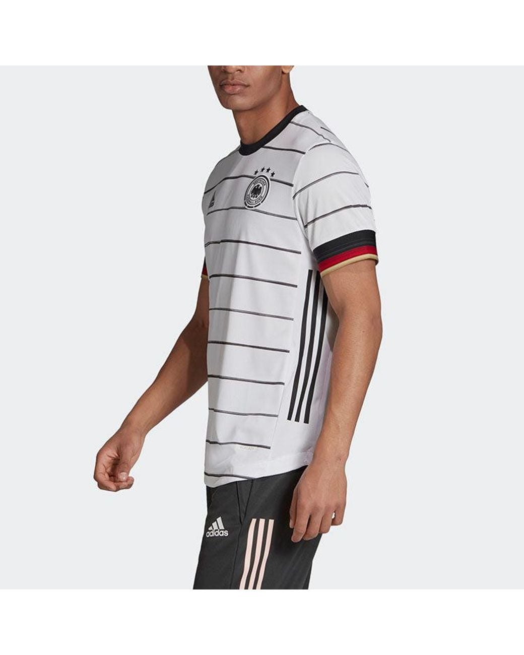 Adidas White Germany Home Authentic Jersey for men