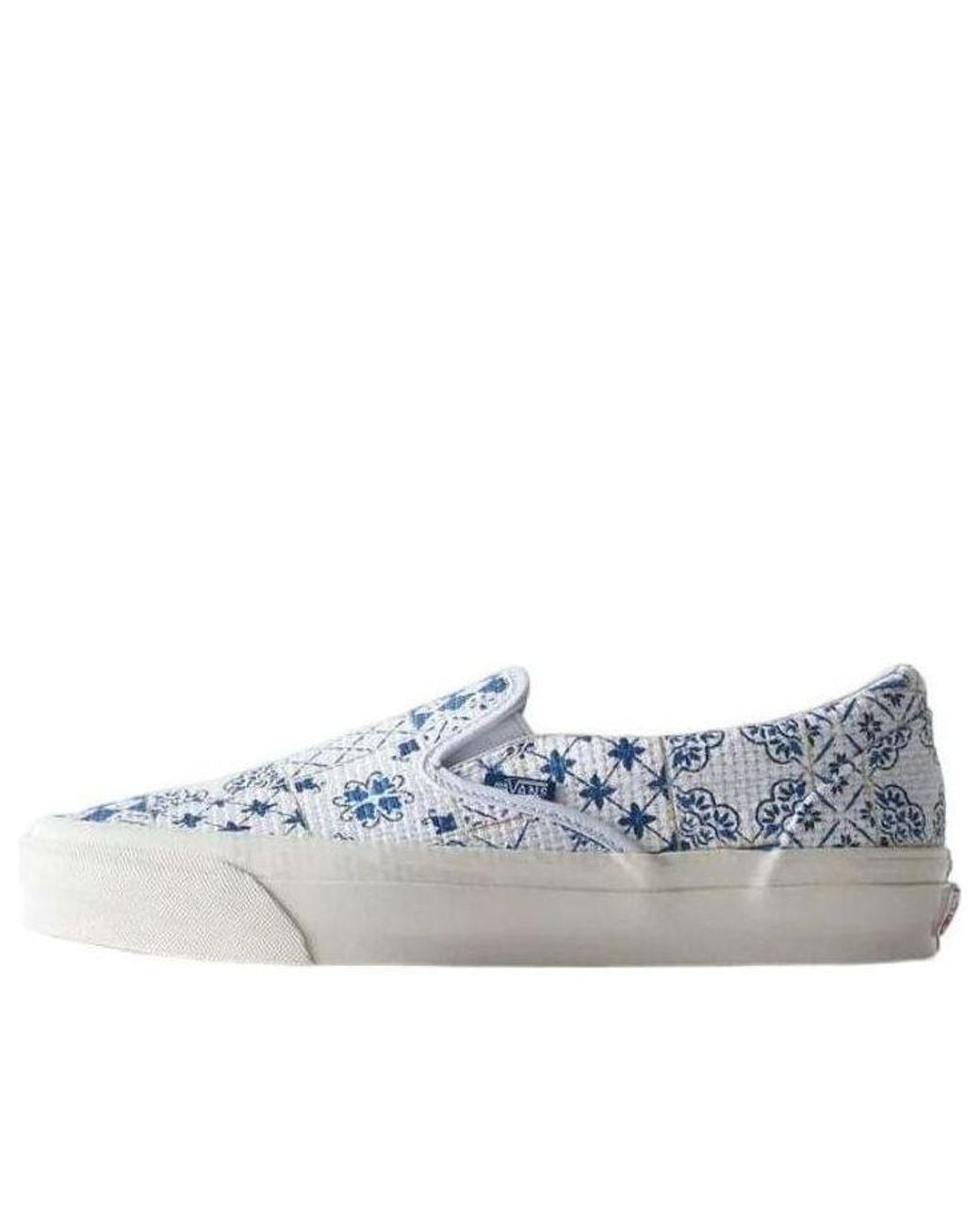 Vans Blue Kith X Og Classic Slip-On Lx 'Azulejo Tile' for men