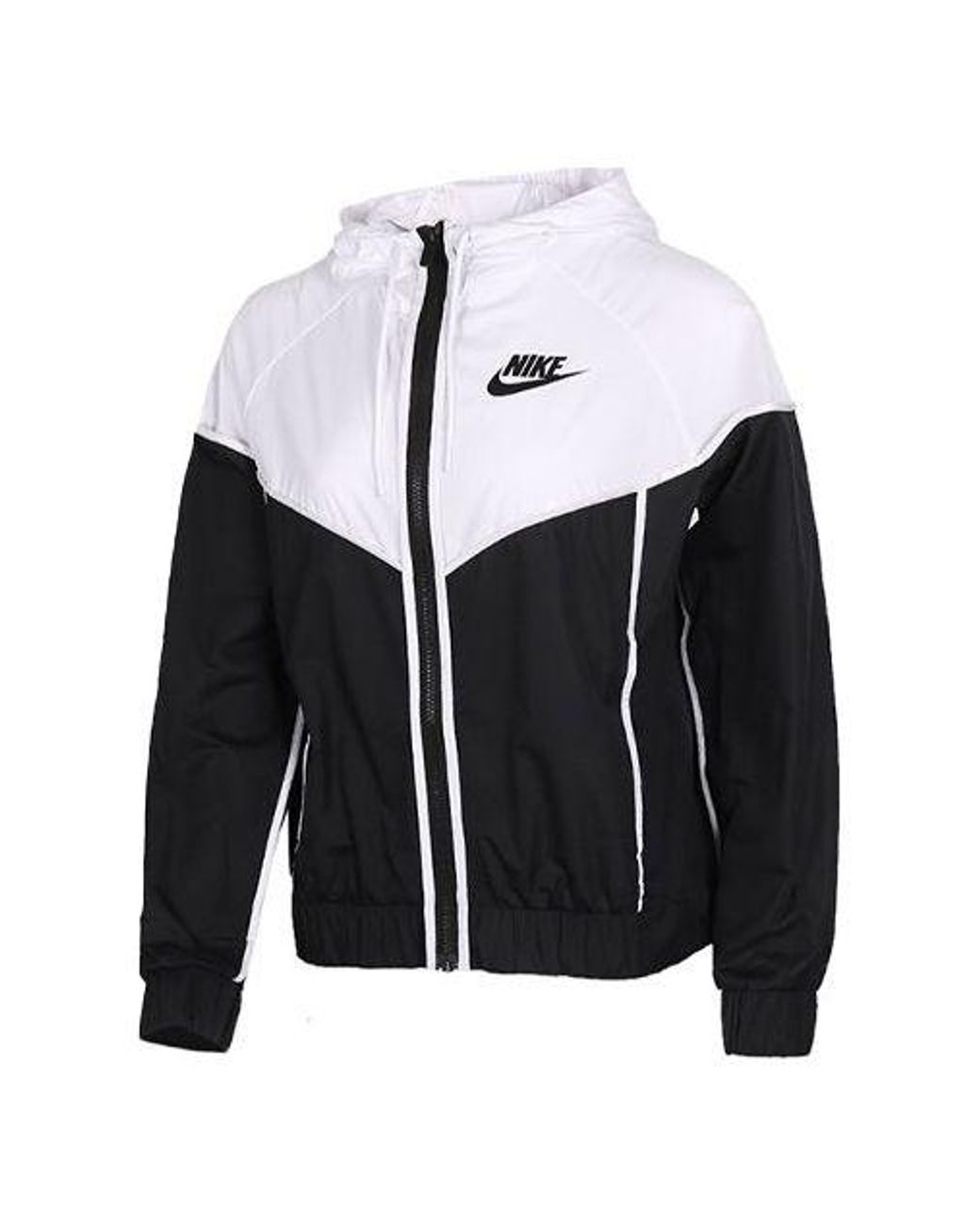 Nike Sports Windproof Colorblock Hooded Jacket White white in