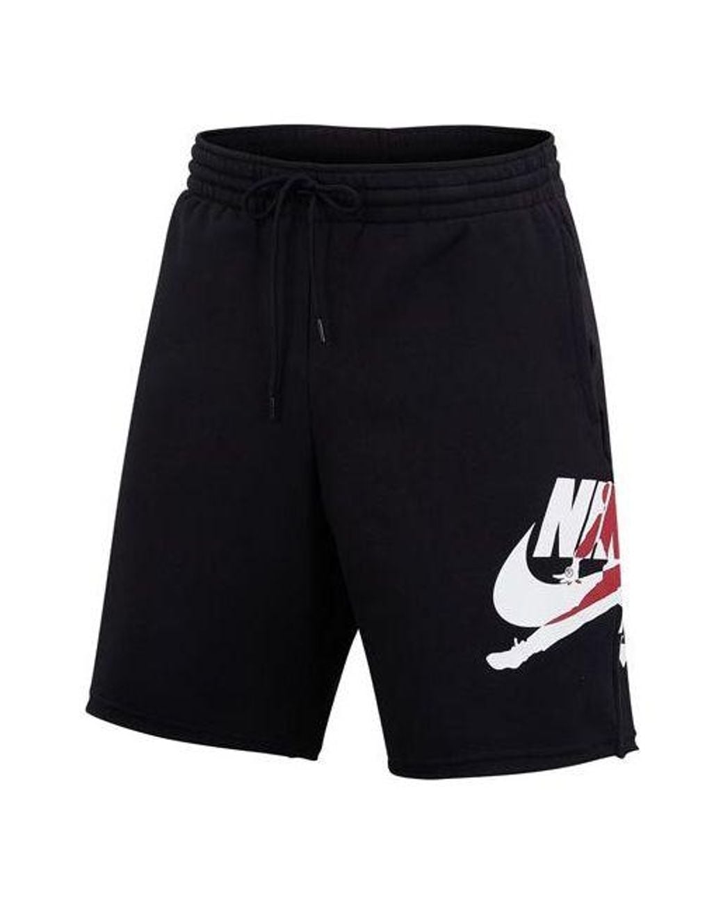 Nike Blue Jumpman Logo Printing Knit Basketball Sports Shorts for men