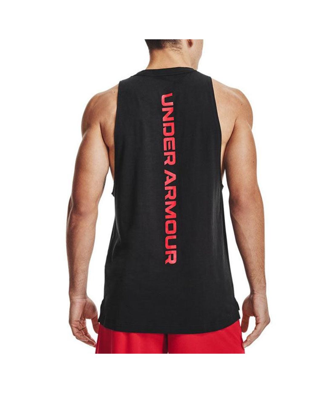 Under Armour Black Baseline Cotton Tank for men