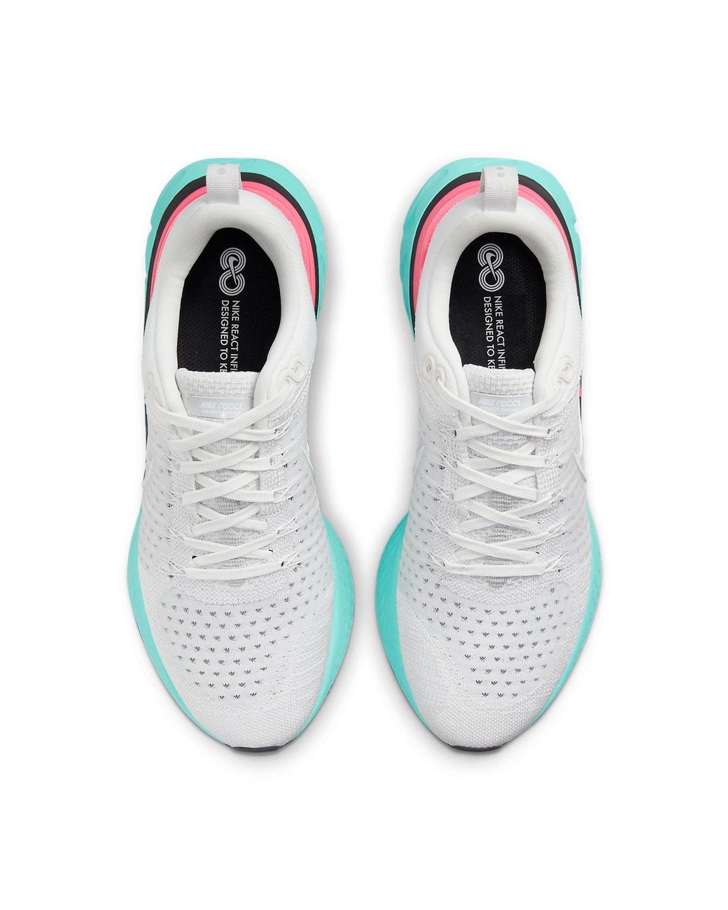 Nike White React Infinity Run Flyknit 2 'South Beach' for men