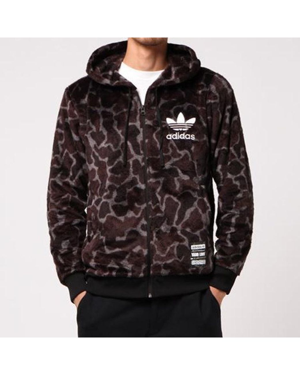 Adidas Black Originals Camouflage Stay Warm Hooded Jacket for men