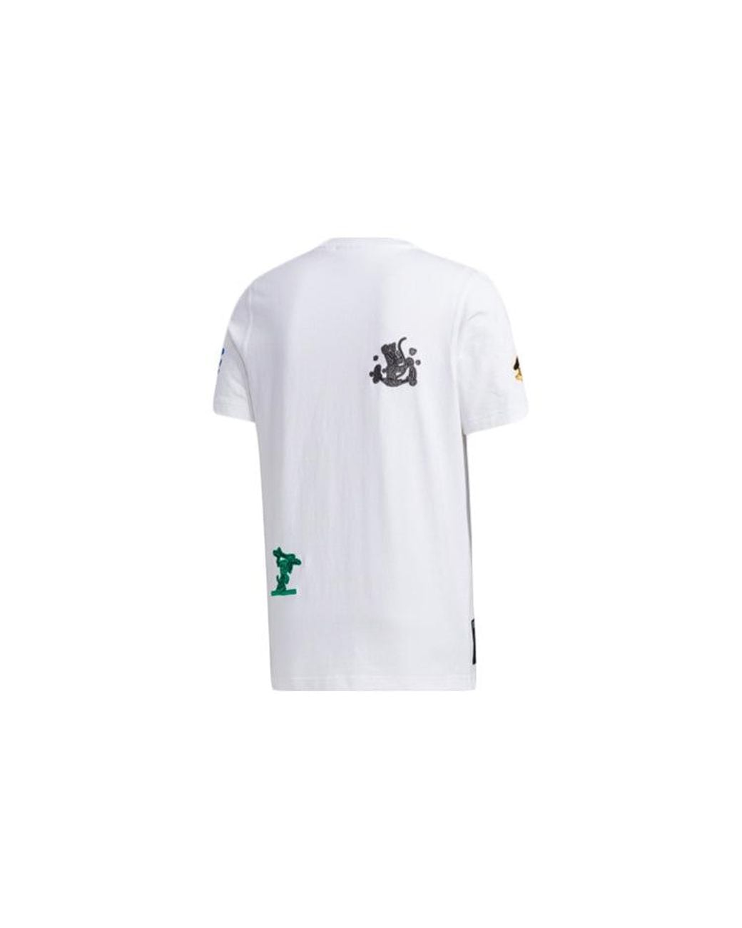 Adidas White X Disney Goofy T2 Crossover Sports Pattern Short Sleeve for men