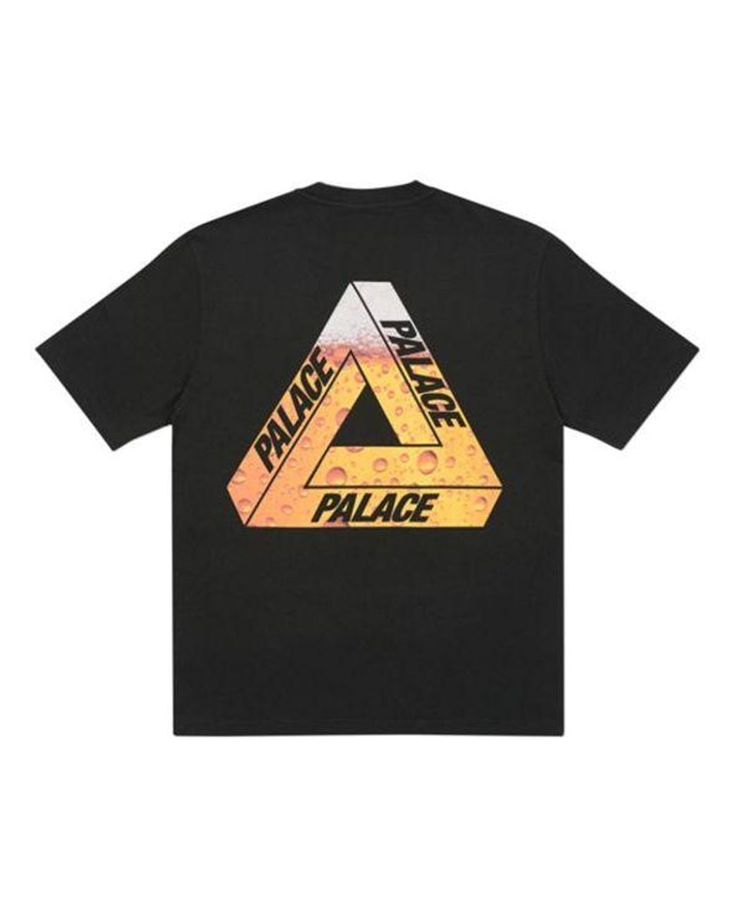 Palace Black Tri-Lager Tee Triangle Logo Printing Short Sleeve