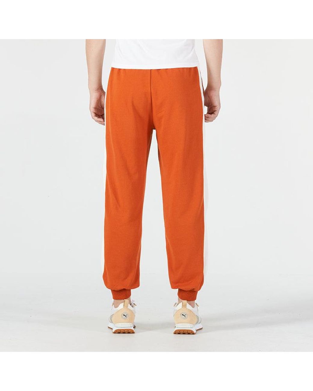 PUMA Orange Ff Knit Pants for men