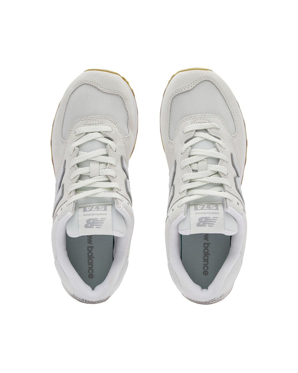 New Balance White 574 for men