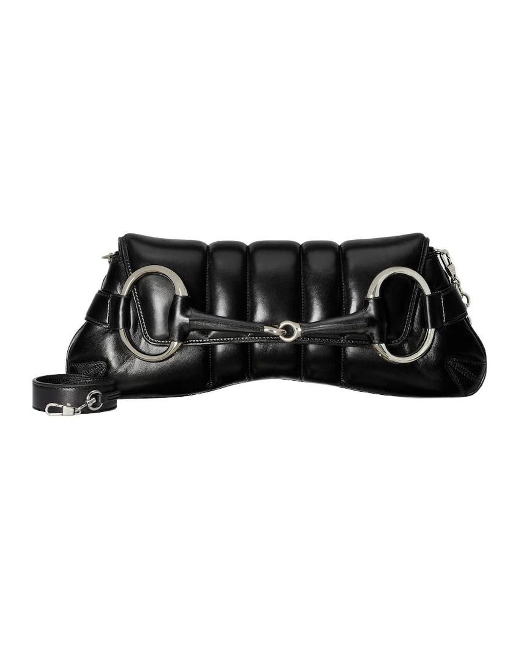 Gucci Black (Wmns) Horsebit Chain Medium Shoulder Bag