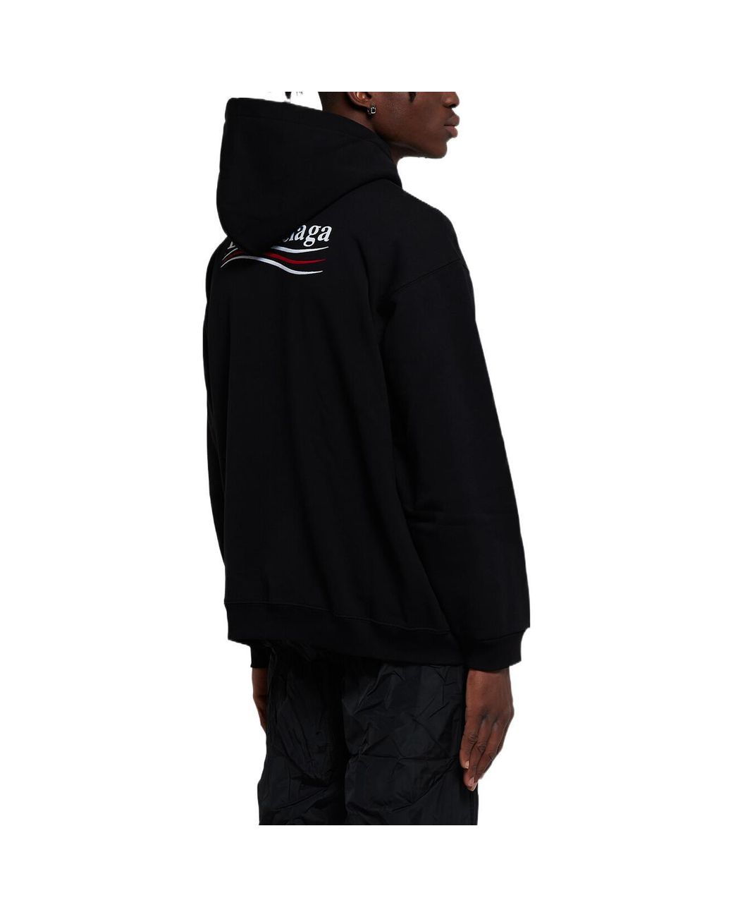 Balenciaga Black Political Campaign Hoodie Medium Fit for men