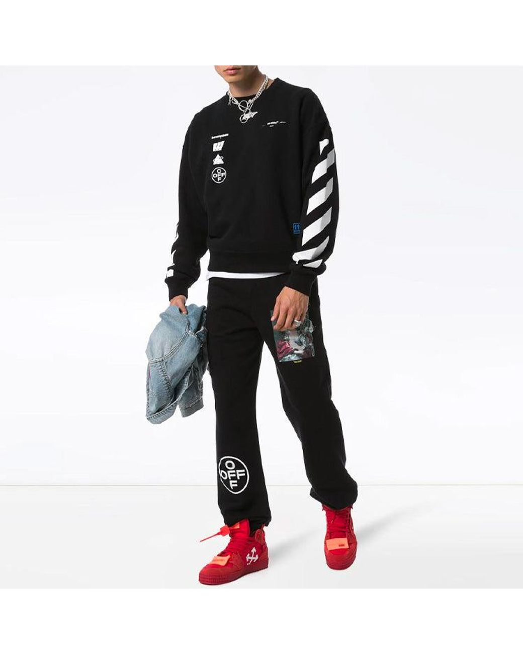 Off-White c/o Virgil Abloh Blue C/O Virgil Abloh Diag Mariana De Silva Over Sweatshirt for men