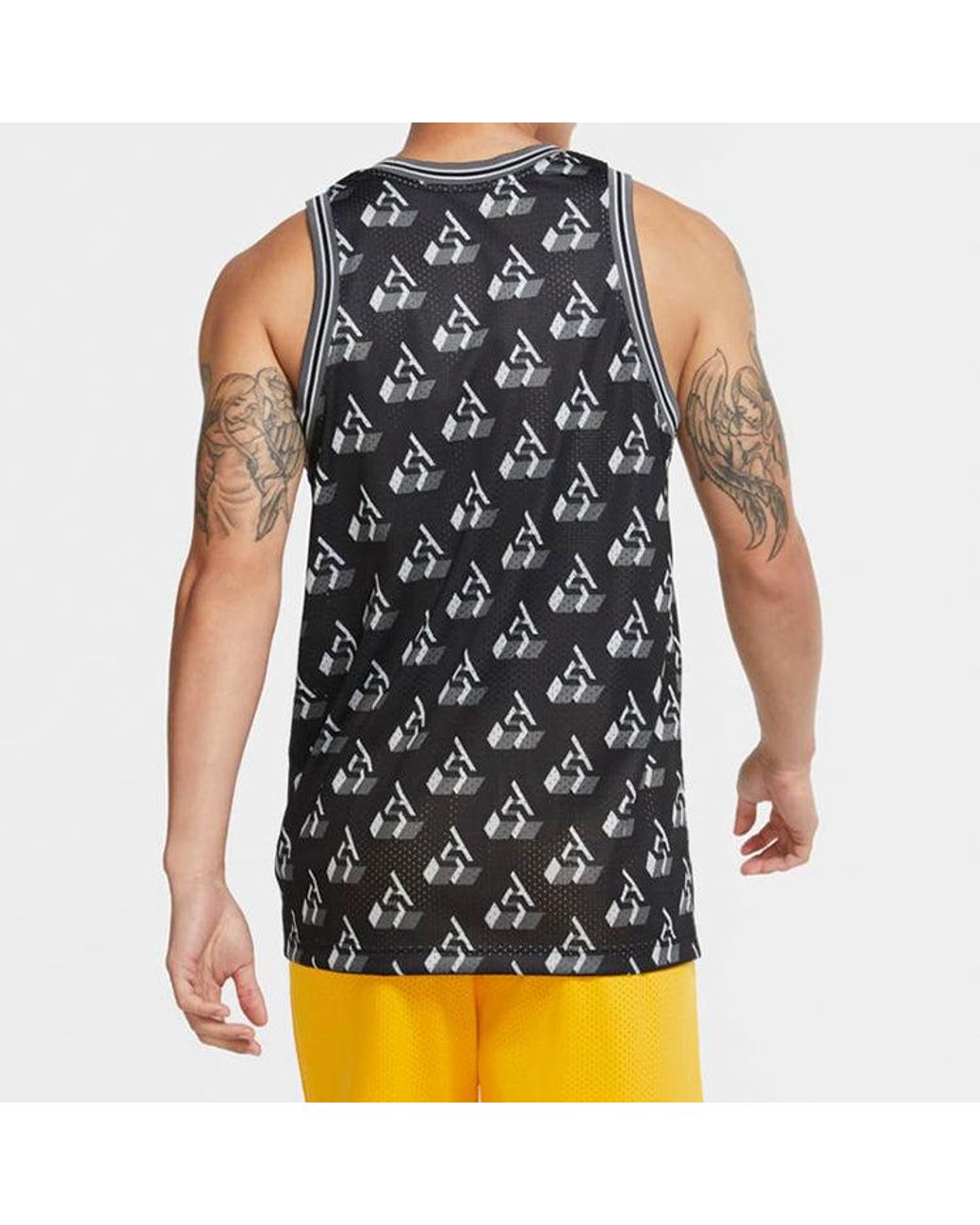 Nike Black Giannis Monogram Vest Asia Sizing for men